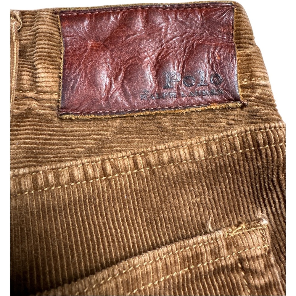 Polo Ralph Lauren THE VARICK SLIM STRAIGHT Corduroy Brown Men’s 38x32 - Picture 8 of 11